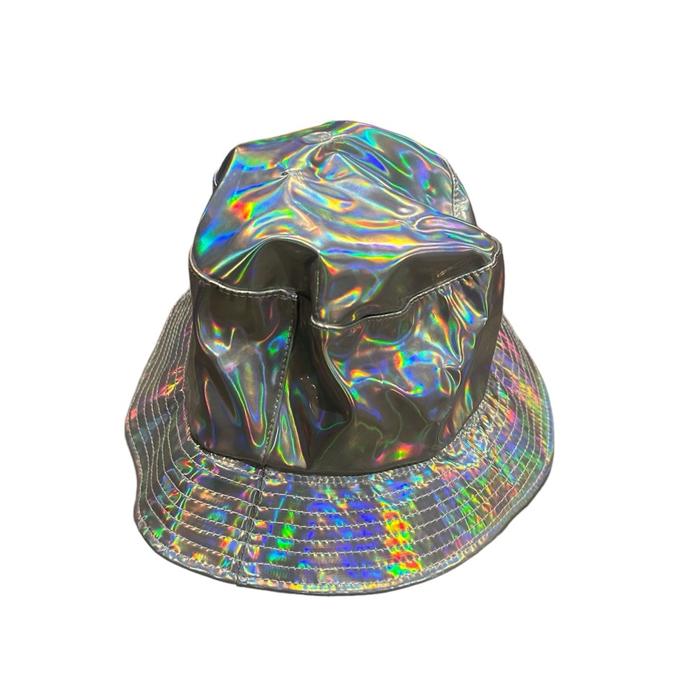 Silver Metallic Holigraphic Bucket Hat